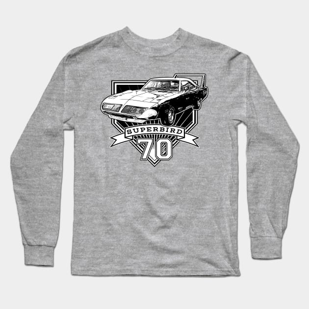 70 Superbird Long Sleeve T-Shirt by CoolCarVideos